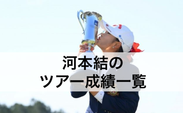 【2019年】河本結の全トーナメントツアー成績一覧表｜女子プロゴルフ